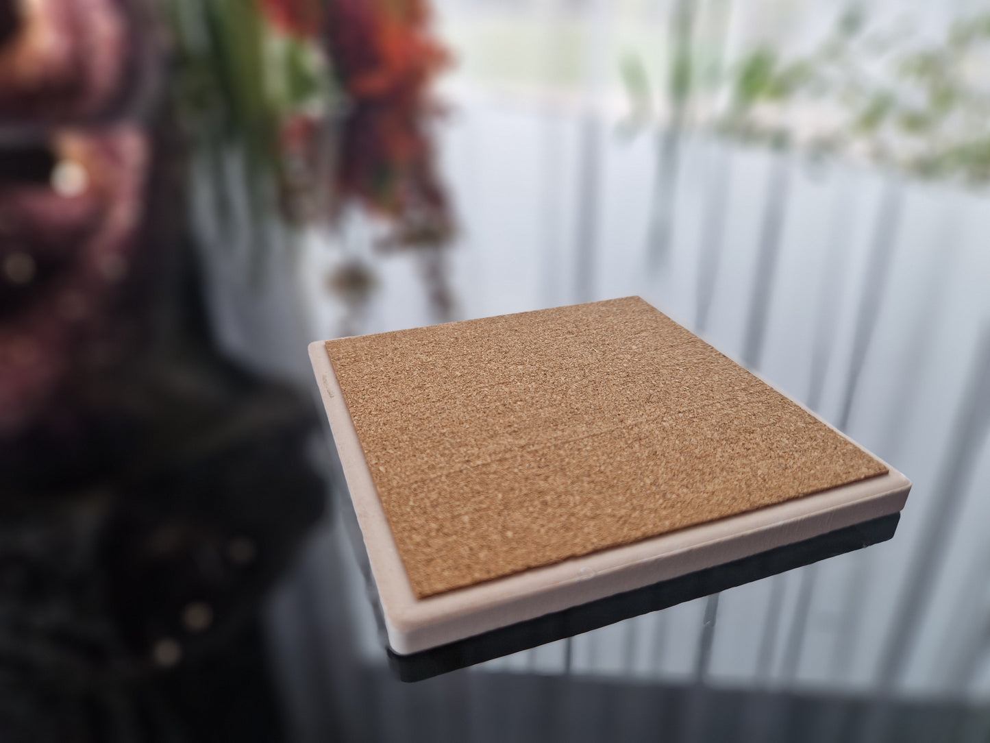 Set of 6 handmade ceramic coasters - Stone Serenity.