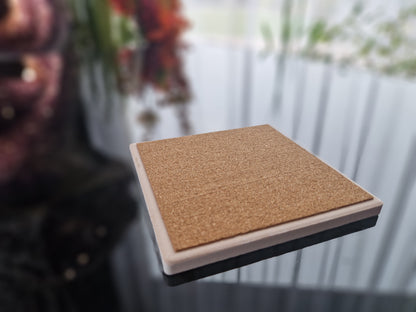 Set of 6 handmade ceramic coasters - Stone Serenity.