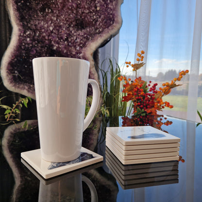 Set of 6 ceramic coasters - Stone Serenity.